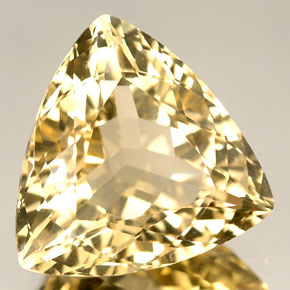 Béryl jaune naturelle trillion, 5,34 ct, VVS