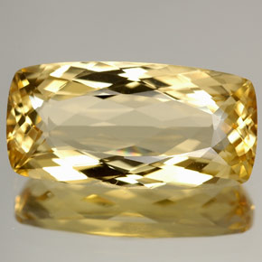 Béryl jaune naturelle coupe coussin, 4,87 ct, IF