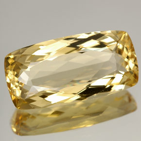 Béryl jaune naturelle coupe coussin, 4,87 ct, IF