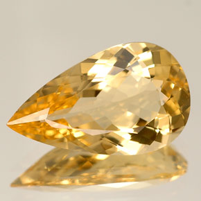 Béryl jaune naturelle en forme de poire, 3,85 ct, IF