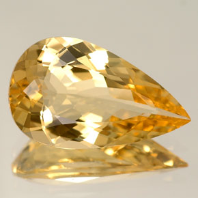 Béryl jaune naturelle en forme de poire, 3,85 ct, IF