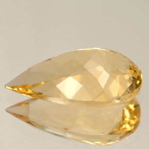 Béryl jaune naturelle en forme de poire, 3,85 ct, IF