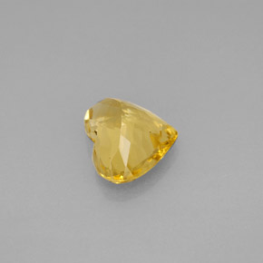 Béryl jaune naturelle forme de coeur, 1,52 ct, VVS