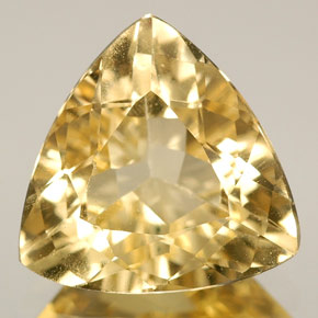 Béryl jaune naturelle trillion, 2,71 ct, VVS