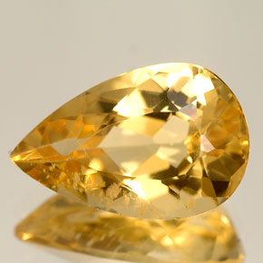 Béryl jaune naturelle en forme de poire, 4,51 ct, VS