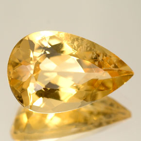 Béryl jaune naturelle en forme de poire, 4,51 ct, VS