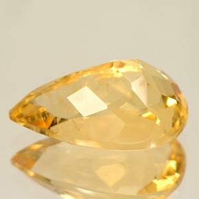 Béryl jaune naturelle en forme de poire, 4,51 ct, VS