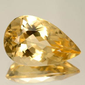 Béryl jaune naturelle en forme de poire, 5,50 ct, IF