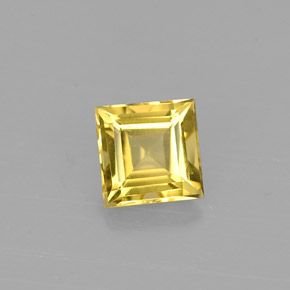 Béryl jaune doré naturelle carré, 0,55 ct, VVS