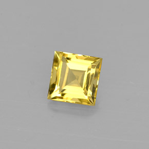Béryl jaune doré naturelle carré, 0,55 ct, VVS