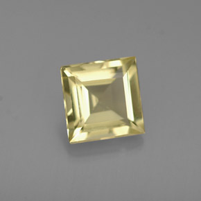 Béryl jaune naturelle carré, 0,64 ct, VVS