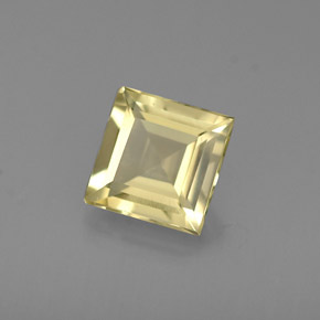 Béryl jaune naturelle carré, 0,64 ct, VVS