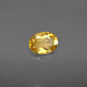 Béryl jaune naturelle coupe ovale, 0,95 ct, VVS-VS