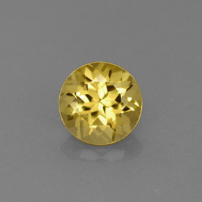 Béryl jaune naturelle coupe roude, 0,76 ct, VS