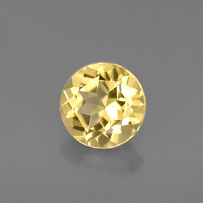 Béryl Jaune doré naturelle Coupe roude, 0.75 ct, VVS