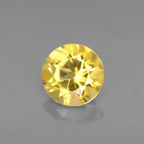 Béryl jaune naturelle coupe roude, 0,75 ct, VS-SI