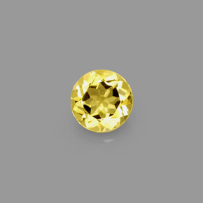 Béryl Jaune doré naturelle Coupe roude, 0.66 ct, VVS