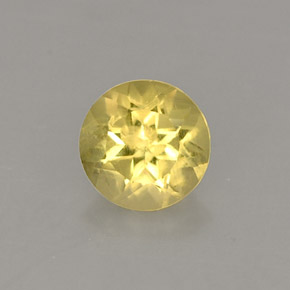Béryl jaune doré naturelle coupe roude, 0,39 ct, VS
