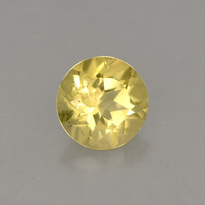 Béryl jaune doré naturelle coupe roude, 0,39 ct, VS