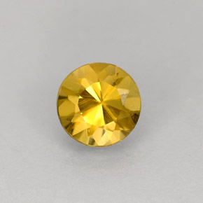 Béryl jaune naturelle coupe roude, 0,62 ct, VS