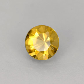 Béryl jaune naturelle coupe roude, 0,62 ct, VS
