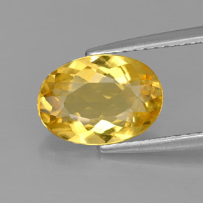 Béryl Jaune doré naturelle Coupe ovale, 1.91 ct, VVS-VS