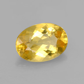 Béryl jaune naturelle coupe ovale, 2,03 ct, VVS-VS