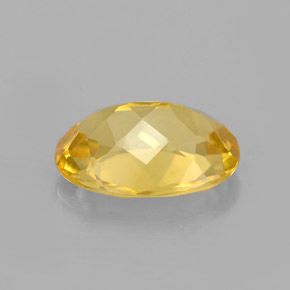 Béryl jaune naturelle coupe ovale, 2,03 ct, VVS-VS