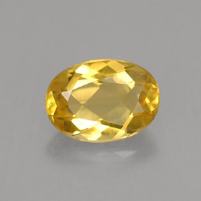 Béryl jaune doré naturelle coupe ovale, 0,68 ct, VVS-VS