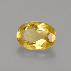 Béryl jaune doré naturelle coupe ovale, 0,68 ct, VVS-VS