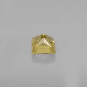 Béryl jaune naturelle carré, 0,52 ct, VVS
