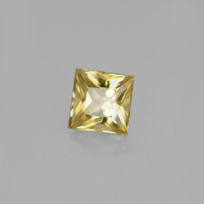 Béryl Jaune doré naturelle Carré, 0.64 ct, VVS