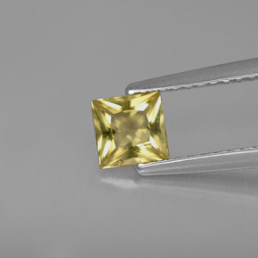 Béryl Jaune doré naturelle Carré, 0.41 ct, VS