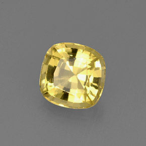 Béryl jaune naturelle coupe coussin, 0,74 ct, VVS-VS