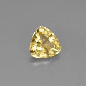 Béryl Jaune doré naturelle Trillion, 0.44 ct, VVS