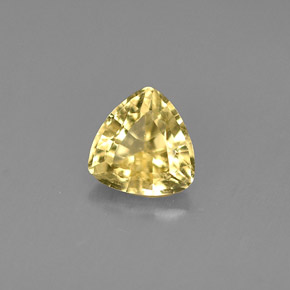 Béryl Jaune doré naturelle Trillion, 0.44 ct, VVS