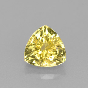 Béryl Jaune doré naturelle Trillion, 0.76 ct, VVS-VS
