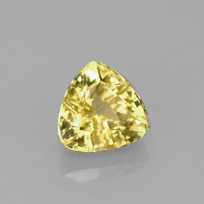 Béryl Jaune doré naturelle Trillion, 0.76 ct, VVS-VS
