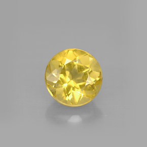 Béryl jaune doré naturelle coupe roude, 1,24 ct, VS