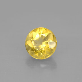 Béryl jaune doré naturelle coupe roude, 1,24 ct, VS