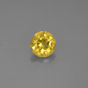 Béryl jaune naturelle coupe roude, 0,79 ct, VS