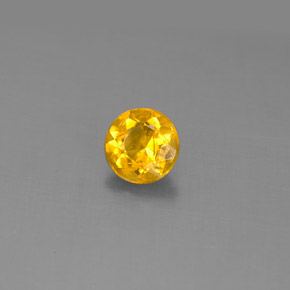 Béryl jaune naturelle coupe roude, 0,58 ct, VS