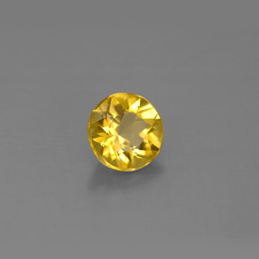 Béryl jaune naturelle coupe roude, 0,59 ct, VS
