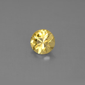 Béryl jaune naturelle coupe roude, 0,58 ct, VS