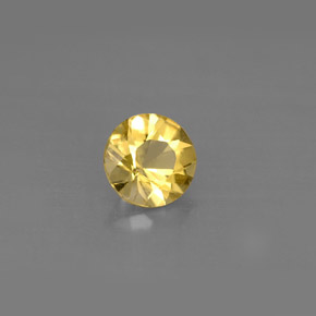 Béryl jaune naturelle coupe roude, 0,58 ct, VS