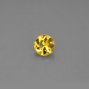 Béryl jaune naturelle coupe roude, 0,45 ct, VS
