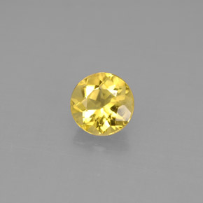 Béryl Jaune doré naturelle Coupe roude, 0.80 ct, VS