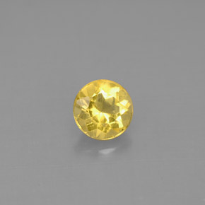 Béryl Jaune doré naturelle Coupe roude, 0.60 ct, VS