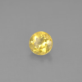 Béryl Jaune doré naturelle Coupe roude, 0.60 ct, VS