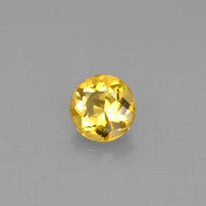 Béryl jaune naturelle coupe roude, 0,56 ct, VS